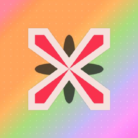 Dark propeller behind a rose/pink cross on a pink background